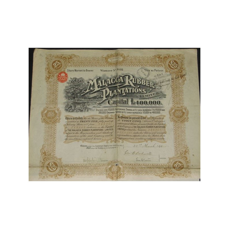 The Malacca Rubber Plantations Ltd (25 Act O)