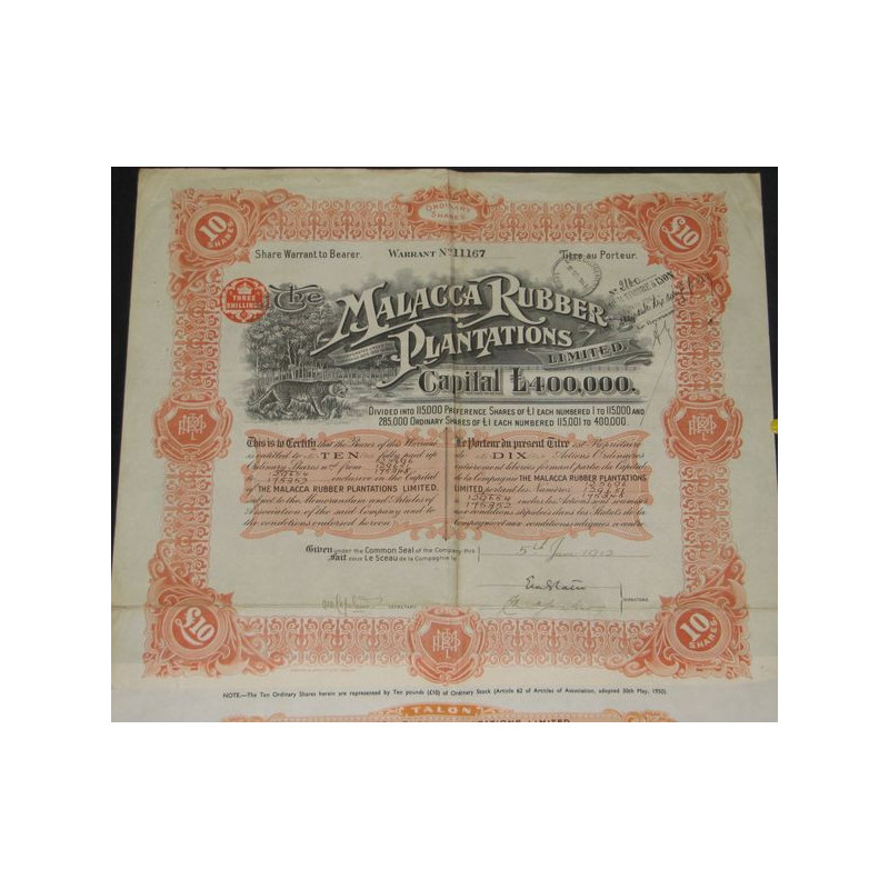 The Malacca Rubber Plantations Ltd (10 Act O 1912)