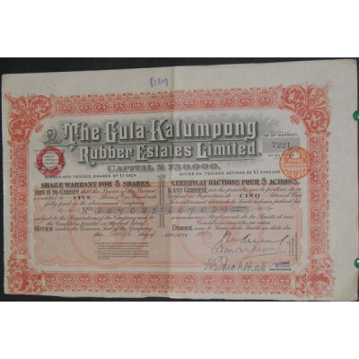 The Gula Kalumpong Rubber Estates Ltd (5 Ac)