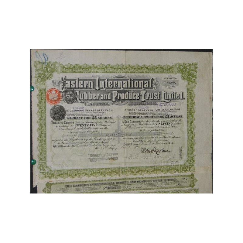 The Eastern International Rubber and Produce Trust Ltd (25 Ac)