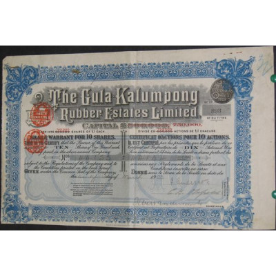 The Gula Kalumpong Rubber Estates Ltd (10 Ac)