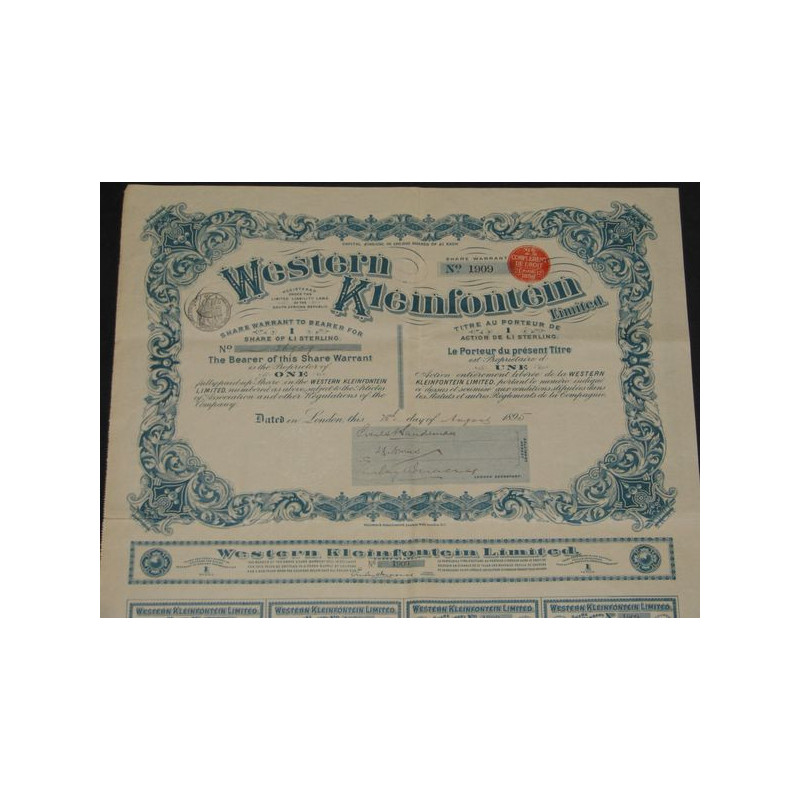 Western Kleinfontein Ltd (1 Act)