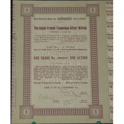 The Anglo French Ticapampa Silver Mining Cy Ltd