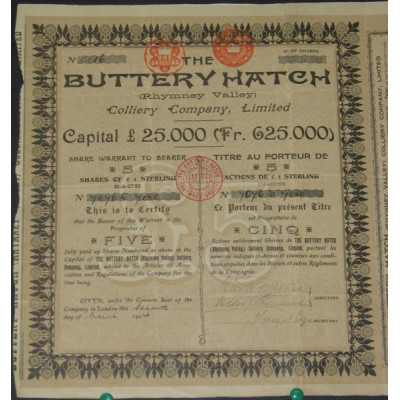 The Buttery Hatch (Rhymney Valley) Colliery Cy Ltd