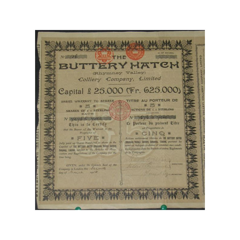 The Buttery Hatch (Rhymney Valley) Colliery Cy Ltd