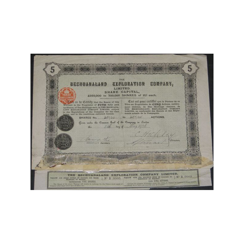 The Bechuanaland Exploration cy Ltd (5 Act)