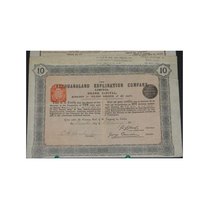 The Bechuanaland Exploration cy Ltd (10 Act)