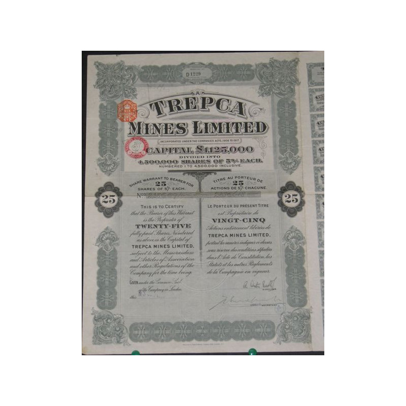 Trepca Mines Ltd (25 Act)
