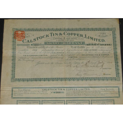 Calstock Tin & Copper Ltd