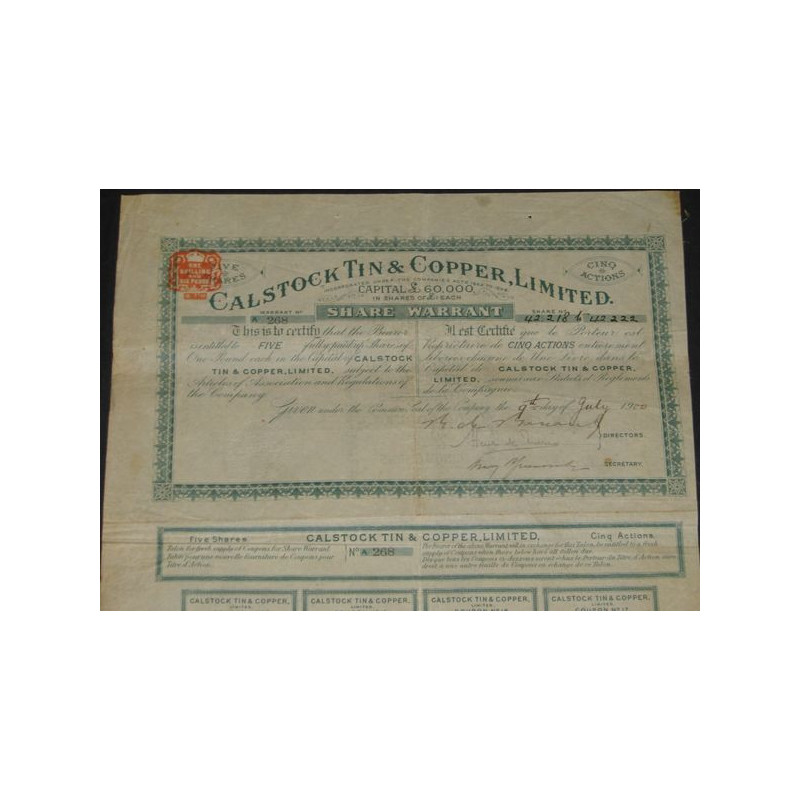 Calstock Tin & Copper Ltd