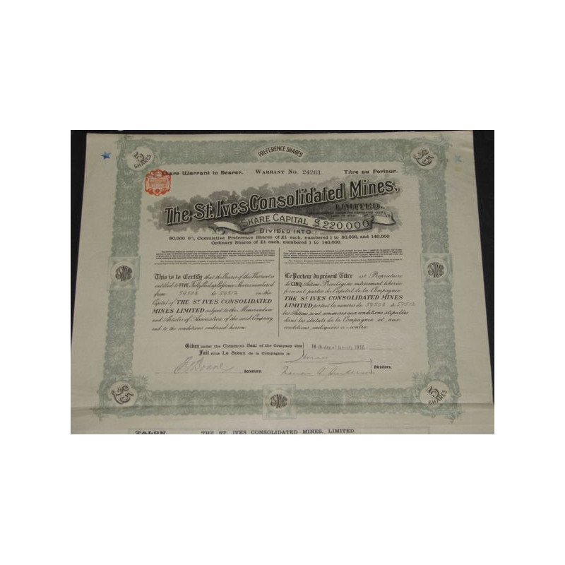 The St. Ives Consolidated Mines Ltd