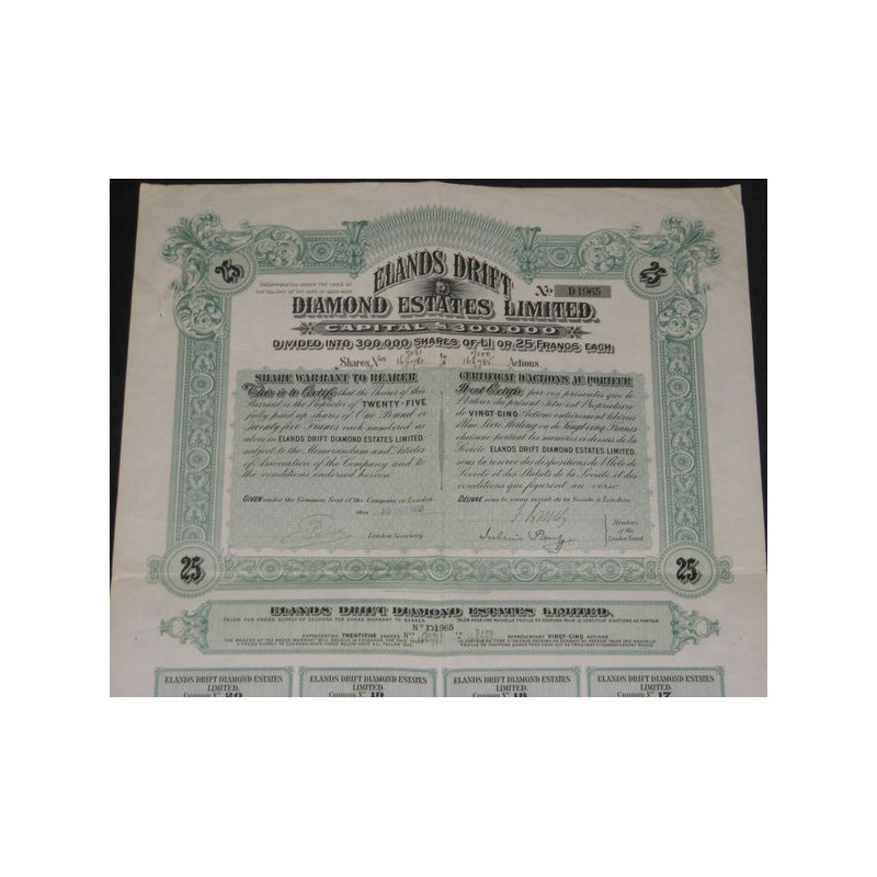 Elands Drift Diamond Estates Ltd (25 Act)