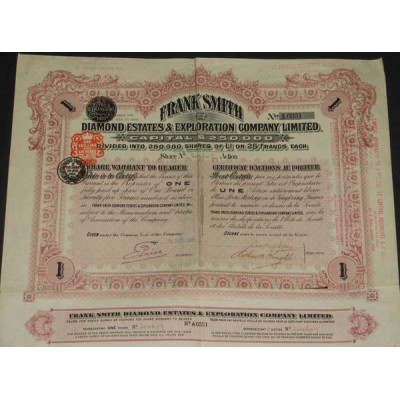 Frank Smith Diamond Estates & Exploration Cy Ltd (1 Act)