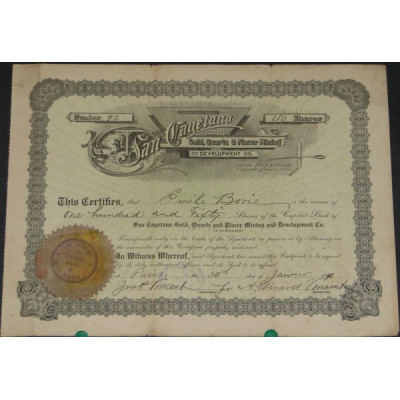 San Cayetano Gold Quartz & Placer Mining and Development Cy