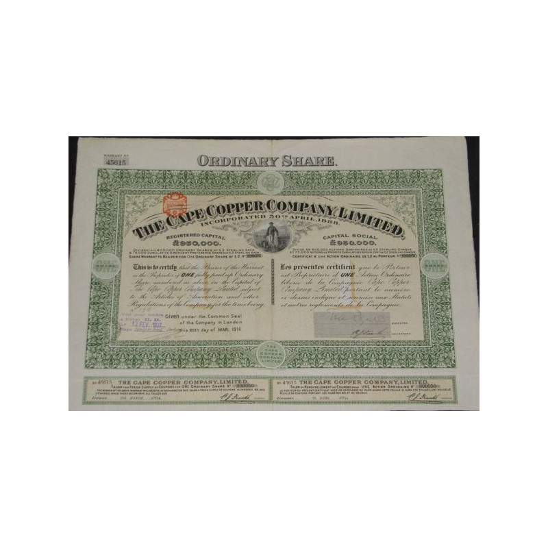 The Cape Copper Cy Ltd (1 Act)