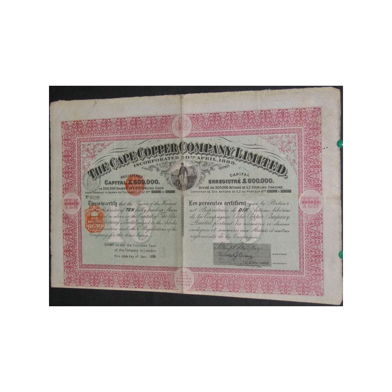 The Cape Copper Cy Ltd (10 Act)