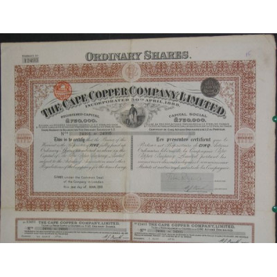 The Cape Copper Cy Ltd (5 Act)