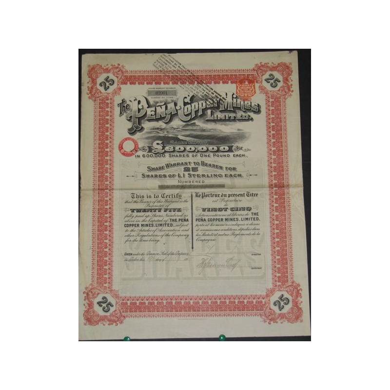 The Peña Copper Mines Ltd (25 Ac)