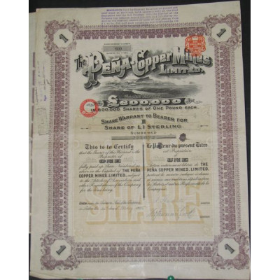 The Peña Copper Mines Ltd (1 Ac)