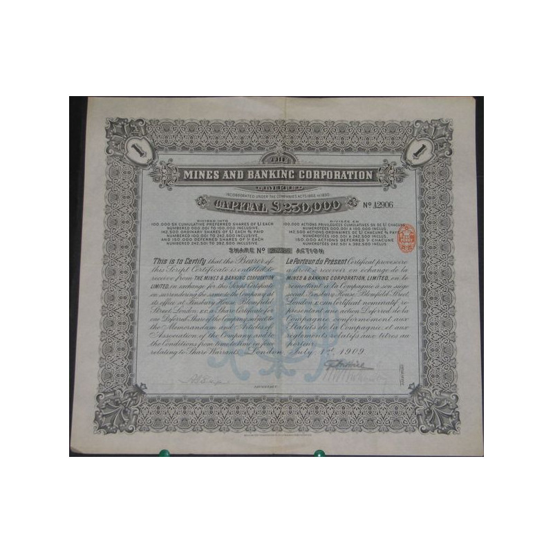 The Mines and Banking Corporation Ltd