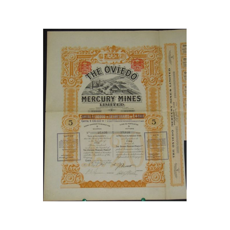 The Oviedo Mercury Mines Ltd (Titre 5 Act £ 2)