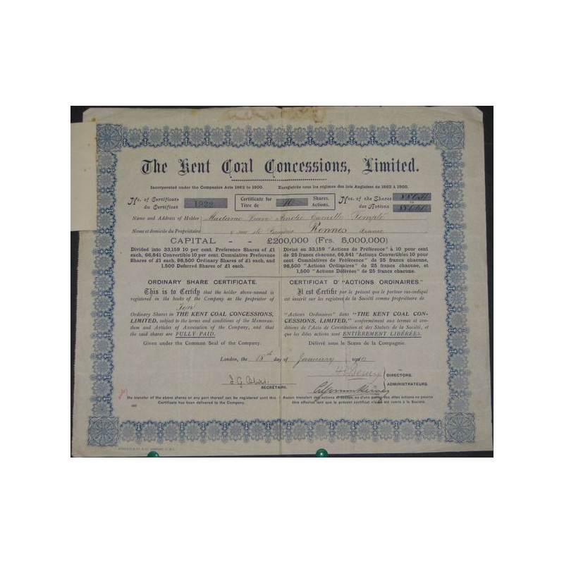 The Kent Coal Concessions Ltd