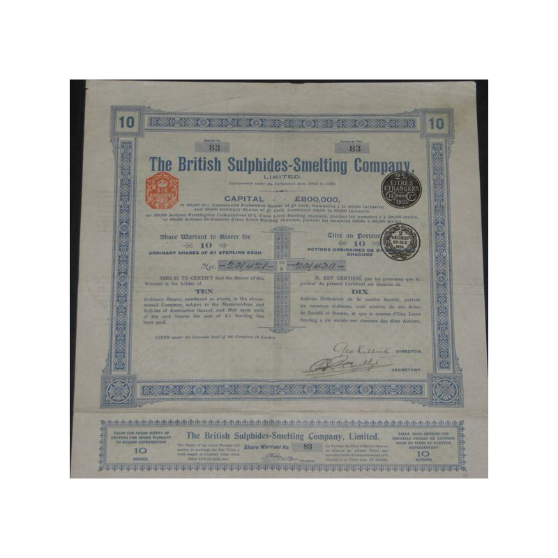 The British Sulphides-Smelting Cy Ltd (10 Ac)