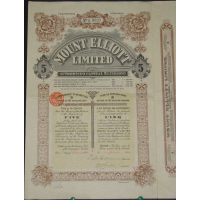 Mount Elliott Ltd (5 Act 10 shillings)