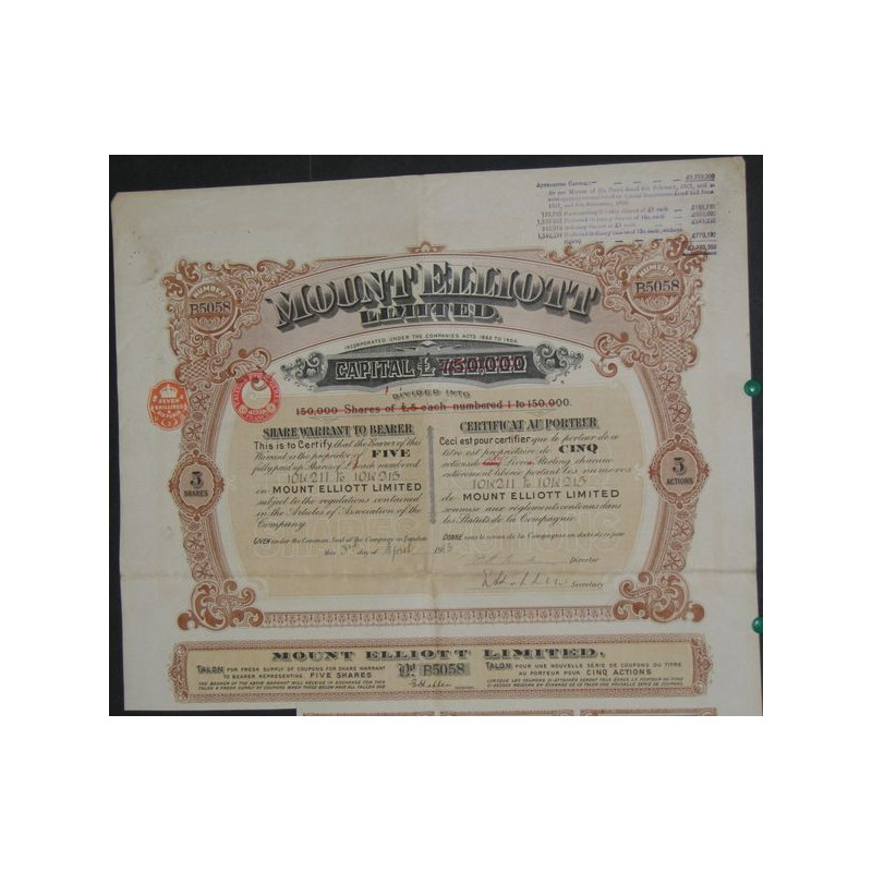 Mount Elliott Ltd (5 Act £ 1)