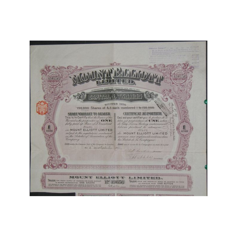 Mount Elliott Ltd (1 Act £ 5)