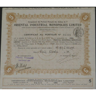 Oriental Industrial Monopolies Ltd (5 Ac)
