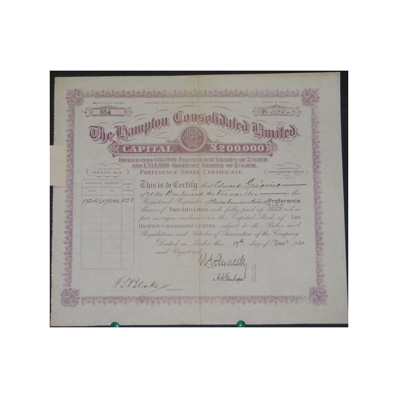 The Hampton Consolidated Ltd (violette)