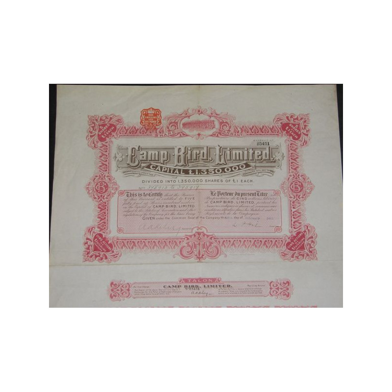 Camp Bird Ltd (5 Act £ 1)