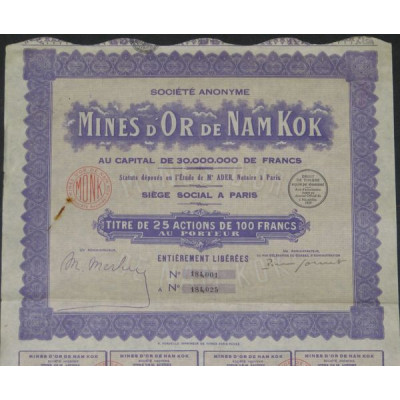 Mines d'Or de Nam Kok (25 Ac)