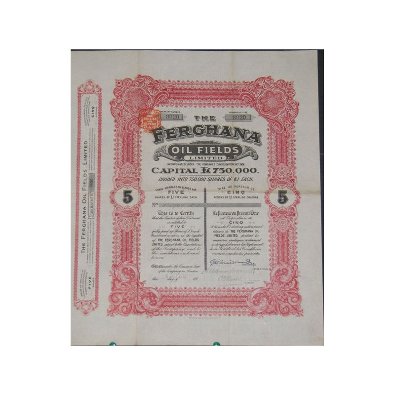 The Ferghana Oil Fields Ltd (5 Ac)
