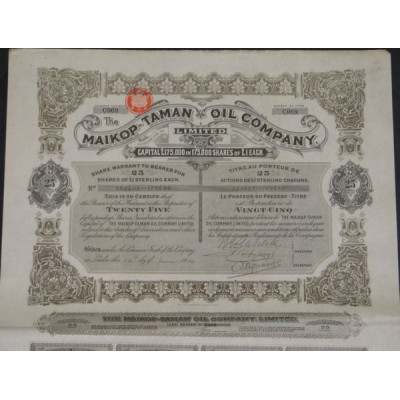 The Maikop-Taman Oil Cy Ltd (25 Ac)