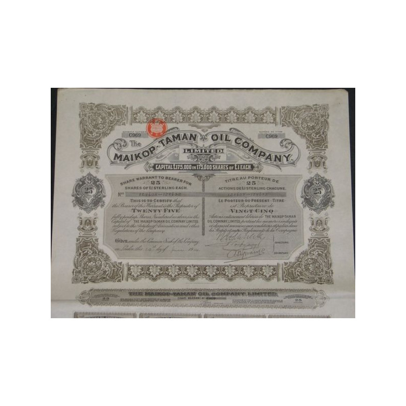 The Maikop-Taman Oil Cy Ltd (25 Ac)