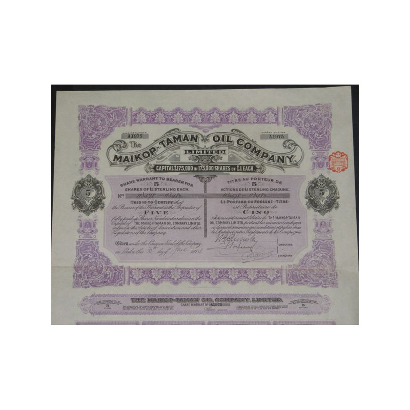 The Maikop-Taman Oil Cy Ltd (5 Ac)