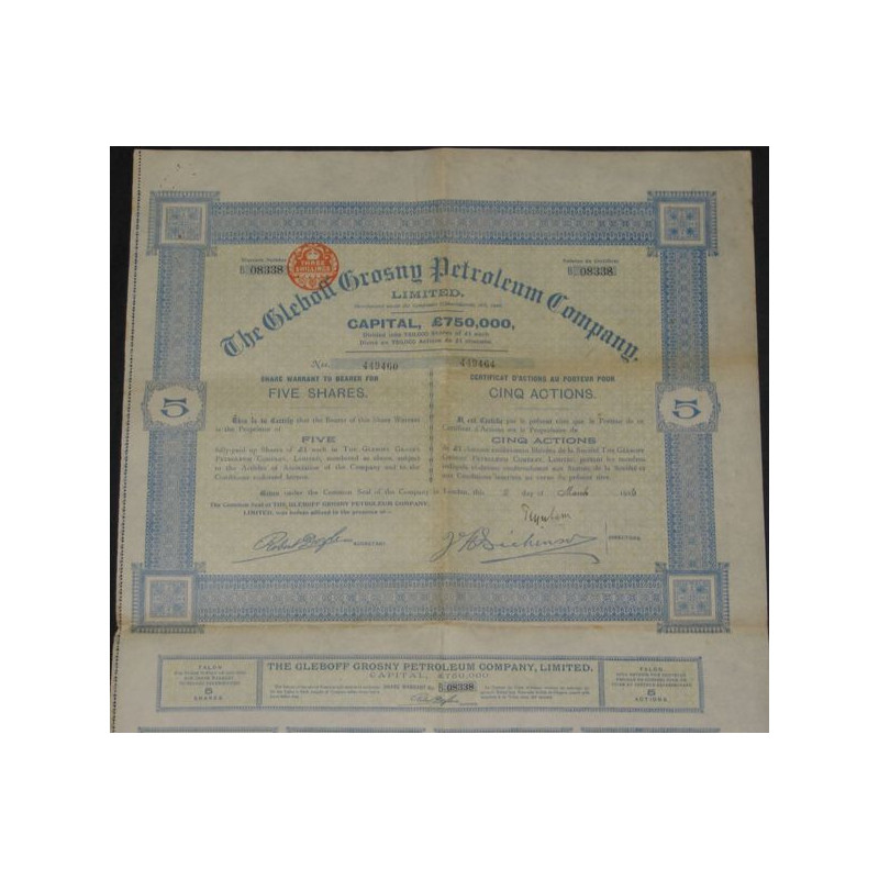 The Gleboff Grosny Petroleum Cy Ltd (5 Ac)