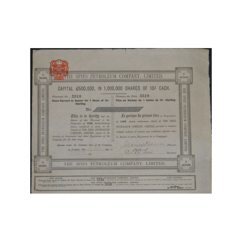 The Spies Petroleum Cy Ltd (01Ac)