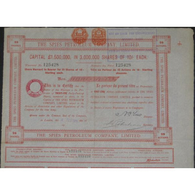 The Spies Petroleum Cy Ltd (25 Ac)