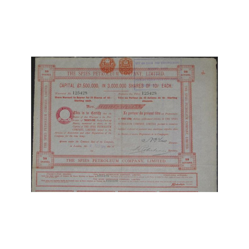 The Spies Petroleum Cy Ltd (25 Ac)