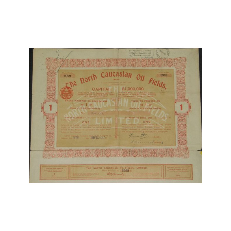 The North Caucasian Oil Fields Ltd (1 Ac)