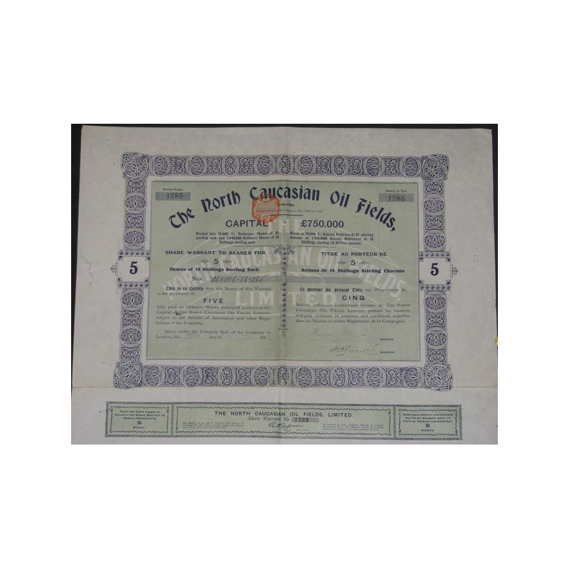 The North Caucasian Oil Fields Ltd (5 Ac)