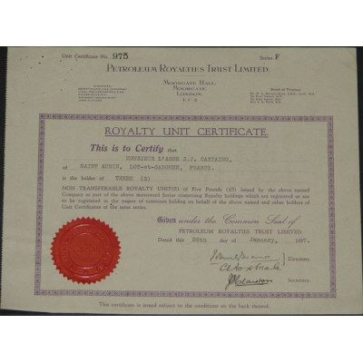 Petroleum Royalties Trust Ltd