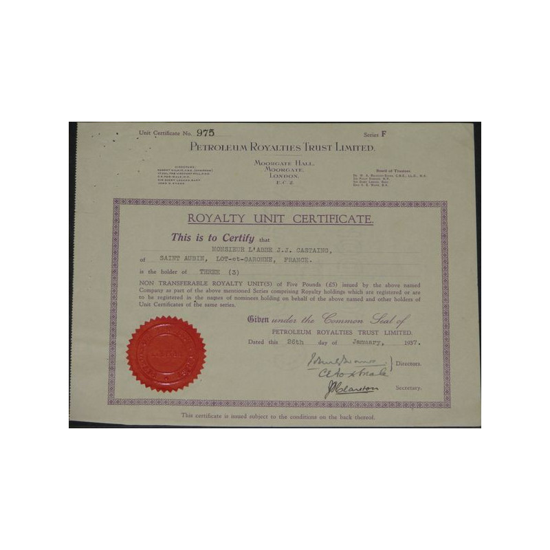 Petroleum Royalties Trust Ltd