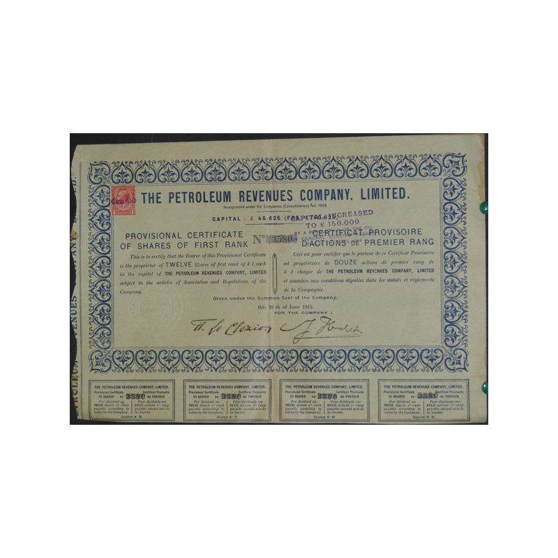 The Petroleum Revenues Cy Ltd (Certif provis)