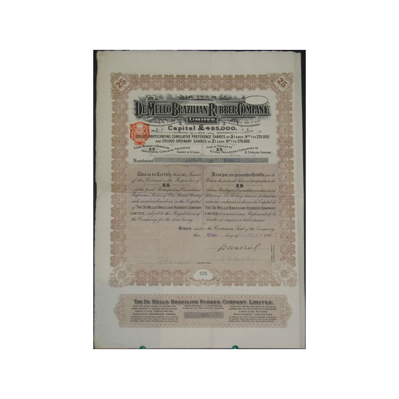 The De Mello Brazilian Rubber Cy (25 Ac)