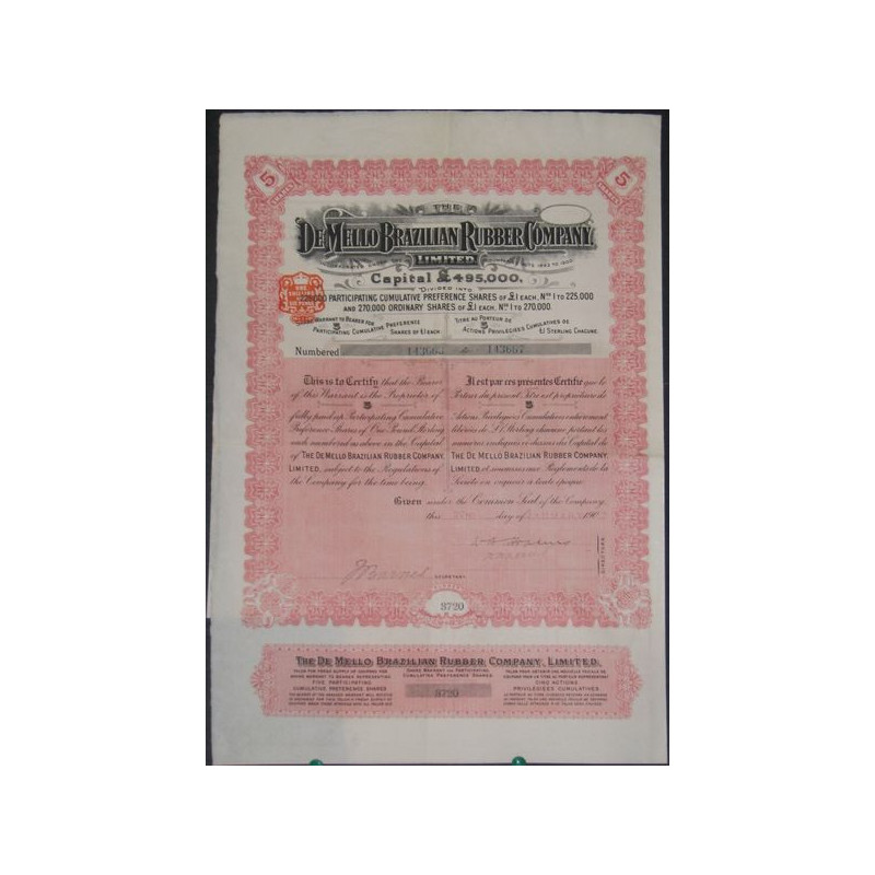 The De Mello Brazilian Rubber Cy (5 Ac)