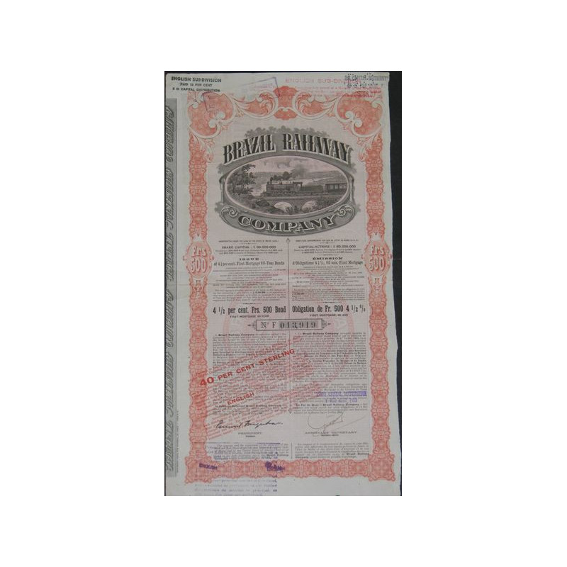 Brazil Railway Cy (Obl)